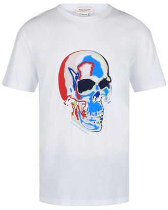 Alexander McQueen Alexander Mcqueen Solarized Skull Graphic T-Shirt