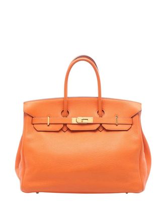 Herm&egrave;s 2005 Taurillon Clemence Birkin Retourne 35 handbag - Oranje