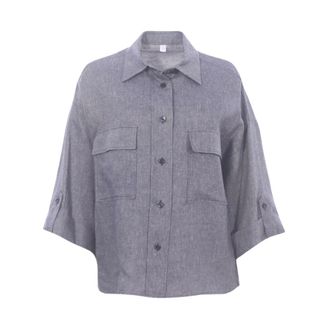 Eleventy Shirts, female, Blue, Size: 2XS Eleventy Shirts Blue