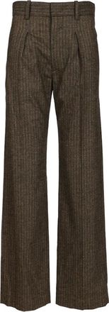 Isabel Marant Lisetta Trousers - female - Isabel Marant - Wide Trousers - Brown - M - Trousers