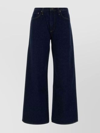 A Gold E denim wide-leg trousers