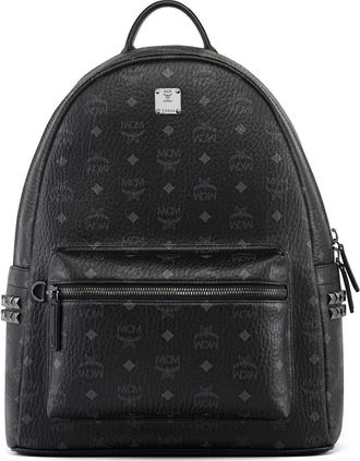 MCM Mcm, Tassen, unisex, Zwart, ONE Size, Leer, Stark Side Studs Rugzak