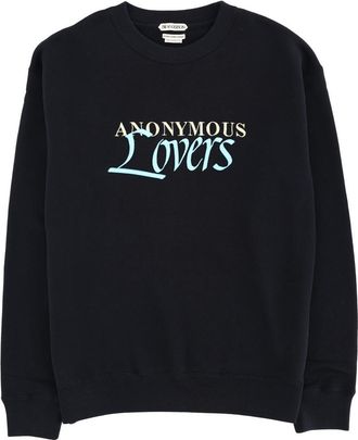 J.W.Anderson Anonymous Lovers Graphic Black Cotton Sweatshirt