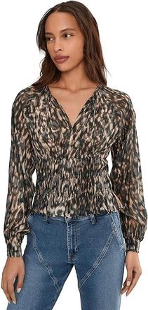 AllSaints Cern Top Womens Clothing Prowl Golden Brown : UK 16 (US Womens 12), Silk/Viscose