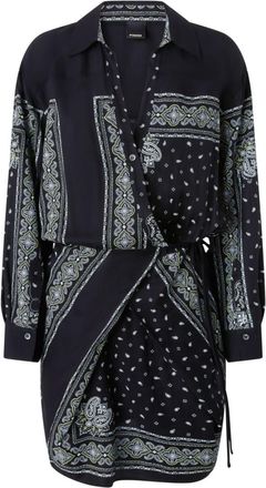 Pinko Black Bandana-print Mini Dress