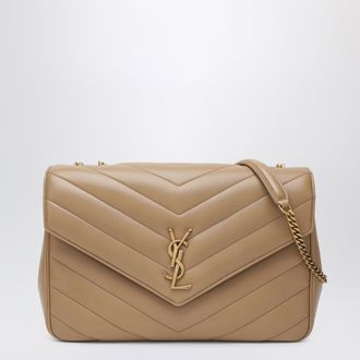 Saint Laurent LouLou Large light brown leather bag