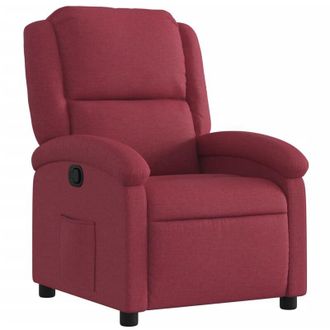 vidaXL Sill&oacute;n Reclinable De Tela Rojo Tinto Vidaxl