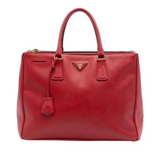 Prada Pre-owned Handbags, female, Red, Size: ONE SIZE Pre-owned Galleria Handbag