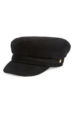 Vince Camuto Nubby Tweed Captain Cap in Black at Nordstrom Rack