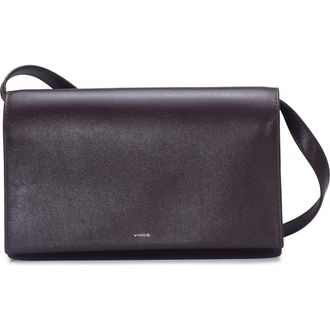 Vince Leather Crossbody Wallet in Fig at Nordstrom Rack
