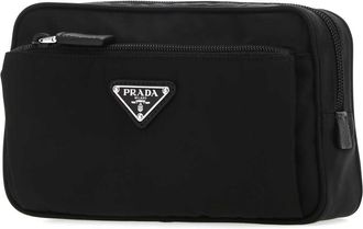 Prada Mens Black Re-Nylon Belt Bag Nero Poliammidericiclata-Vitello Marsupi