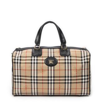 Burberry Pre-owned Womens Burberrys Medium Travel Boston Bag - Beige - One Size