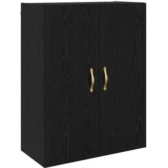 vidaXL Wall Mounted Cabinet Black oak 69.5 x 34 x 90 cm vidaXL