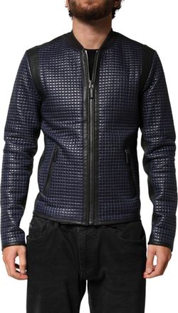 Dolce & Gabbana Quilted Nylon Bomber Jacket - Blue