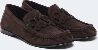 Loewe Double L suede loafers