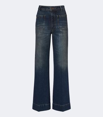 Victoria Beckham Alina faded wide-leg jeans