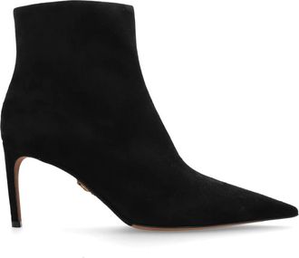 Dolce & Gabbana Enkellaarsjes met Hak - Dames - Laarzen met Hak - Zwart - 36 EU - Leer - Schoenen