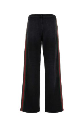 Gucci Womens Black Stretch Denim Jeans Exterior: Cotton Elastane
