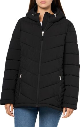 Tommy Hilfiger Womens Every Day Lightweight Packable Coat, Black, XL