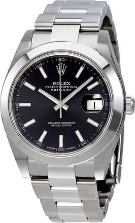 Rolex Pre-owned Rolex Datejust 41 Black Dial Automatic Stainless Steel Mens Watch 126300BKSO
