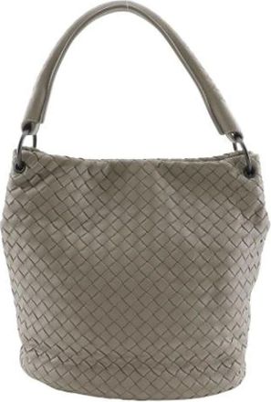 Bottega Veneta Pre-owned Bucket Bags, female, Gray, Size: ONE SIZE Pre-owned Bucket Bag