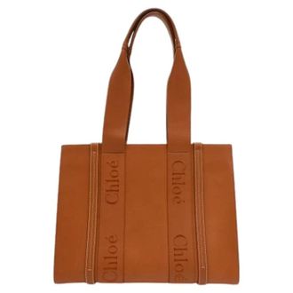 Chlo&eacute; Pre-owned Medium Woody Tote Bag - Pre-owned - Mujer - Marr&oacute;n - ONE SIZE