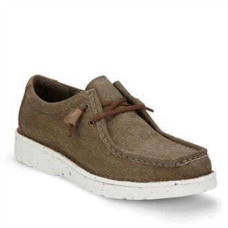 Justin Boots Mens Hazer Canvas Slip On In Clay