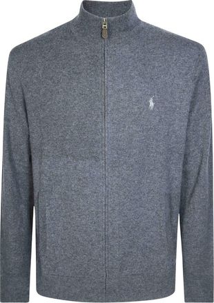 Polo Ralph Lauren Full-Zip Jumper - Heren - Vesten - Grijs - S - Wol - Truien & Vesten