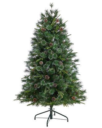 Nearly Natural 4Ft. Snowed Tipped Clermont Mixed Pine Artificial Christmas Tree