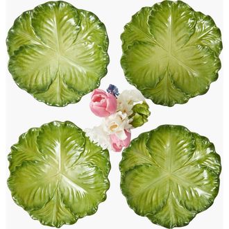 Mrs. Alice Serena Cabbage Starter Plates in Green at Nordstrom