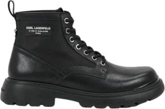 Karl Lagerfeld Lace-up Boots - Heren - Veterlaarzen - Zwart - 43 EU - Leer - Schoenen