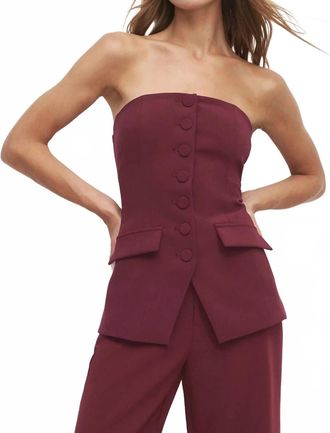 Favorite Daughter Dream Phoebe Bustier Top In Vino