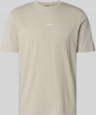 Boss Orange by Hugo Boss BOSS Orange Regular Fit T-Shirt aus Baumwoll-Mix Modell TCHUP in Sand, Gr&ouml;&szlig;e XXXL