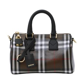 Burberry Mini borsa bowling a quadri - - Bags - Donna - Marrone - ONE SIZE