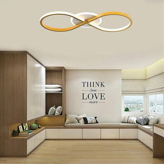 Trade Shop Trade Shop - Copy Of Plafoniera Led 30 W Quadrata Oro Moderno Lampadario Soffitto Luce Naturale 71033