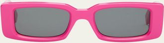 Off-white Mens Arthur Acetate Rectangle Sunglasses
