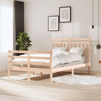 vidaXL Estructura De Cama Madera Maciza 120x200 Cm Vidaxl