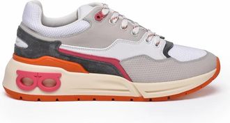 Ferragamo Grey Leather Sneakers