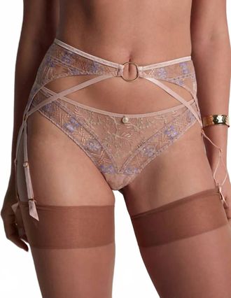 Aubade Sound Of Heart Suspender Belt In Lavender Aura