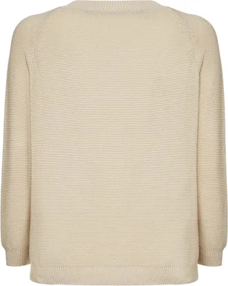 Max Mara Womens Ecru Cotton Knit Sweater
