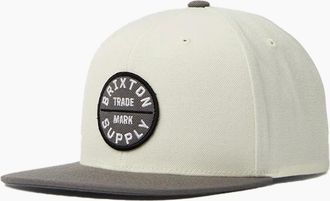Brixton Mens Brixton Charcoal/Off White Oath III Snapback - Size: ONE size