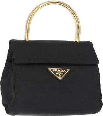 Prada Pre-owned Handbags, female, Black, Size: ONE SIZE Pre-owned Vintage Nylon Handbag