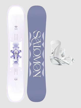Salomon Lotus+Spell S white Snowboard-Set uni