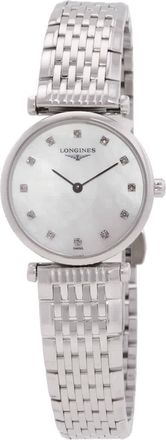 Longines La Grande Classique Quartz Diamond White Mother of Pearl Dial Ladies Watch L4.209.4.87.C