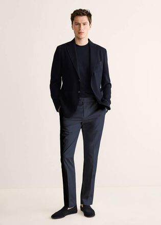 Mango Pantaloni slim-fit cotone navy - Uomo - 46 - MANGO MAN