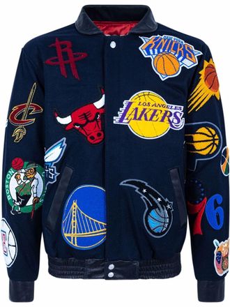 Jeff Hamilton x NBA Collage wool jacket - Blue