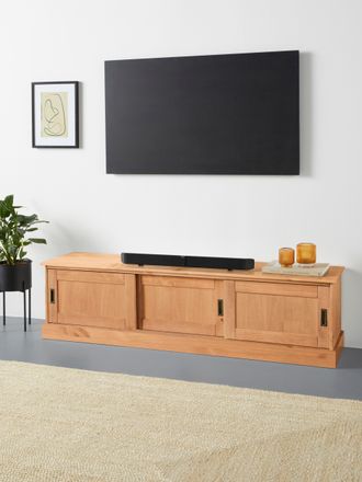 HOME AFFAIRE Lowboard »Schröder« Kommode mit 3 Schiebetüren, aus massivem Kiefernholz