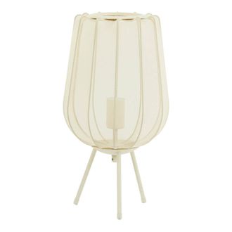 Light & Living L&aacute;mpara De Mesa - Plumeria - Beige Blanco - - Light&living