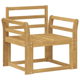 vidaXL Conjunto De Sof&aacute;s De Exterior Madera De Acacia S&oacute;lida Blanco Vidaxl
