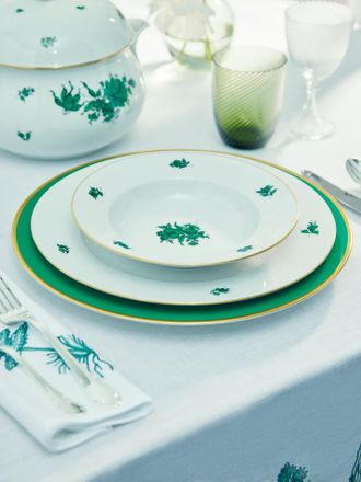 Augarten Wien Maria Theresia Hand-Painted Porcelain Soup Plate (8in/20.5cm)